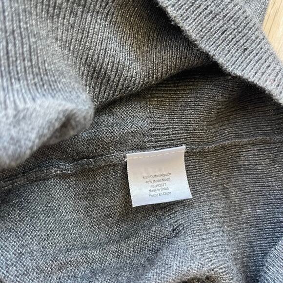 NWT a.n.a A New Approach Women Cardigan Sweater Large Gray Sequin Sparkle Pocket - Picture 9 of 9